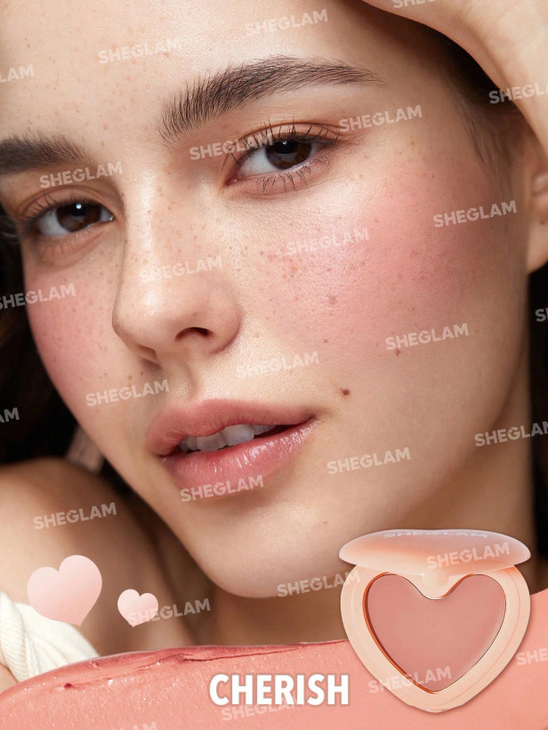 رژگونه کرمی قلبی طرح شیگلم
